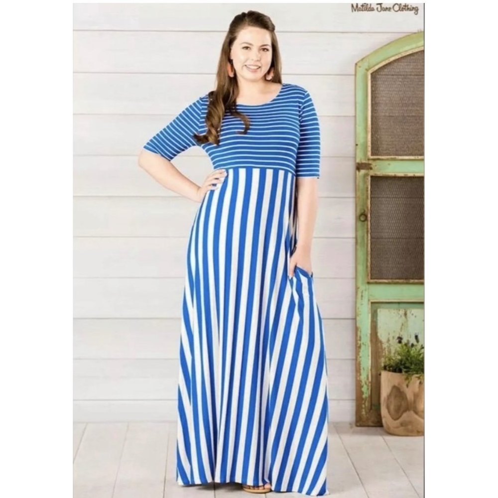$88 New? Matilda Jane S The Road Ahead Maxi Dress Knit The Adventure Awaits